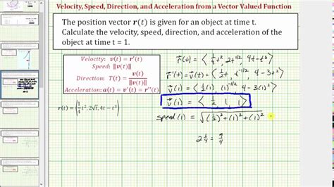 how to find velocity vector from position vector and speed