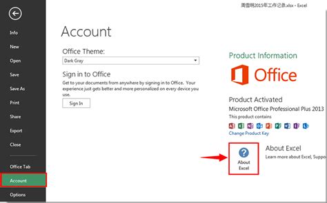 how to find version of excel spreadsheet