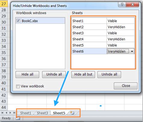 How To Find Very Hidden Sheets In Excel