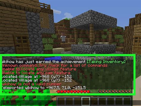 how to find village in minecraft code
