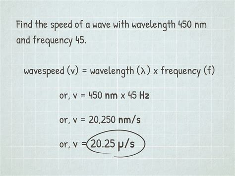 how to find wavelength using frequency and amplitude