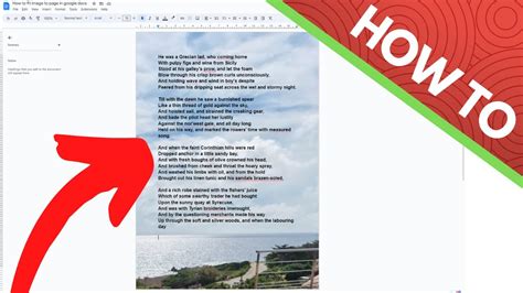 how to fit on one page in google docs