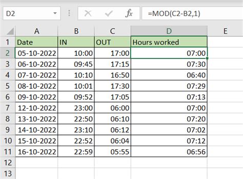 how to fix 24 hour clock in excel