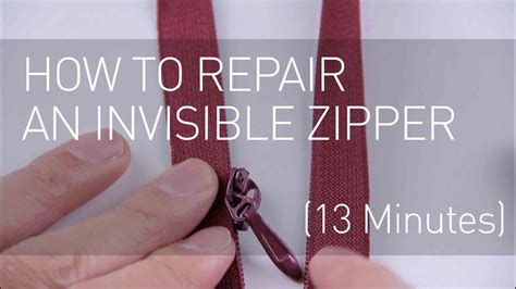 How To Fix A Broken Invisible Zipper