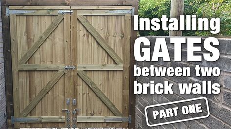 how to fix a gate to a brick wall