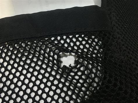 how to fix a hole in a mesh pocket