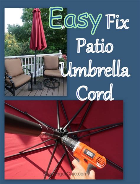 Easy Fix for Patio Umbrella Cord Scavenger Chic