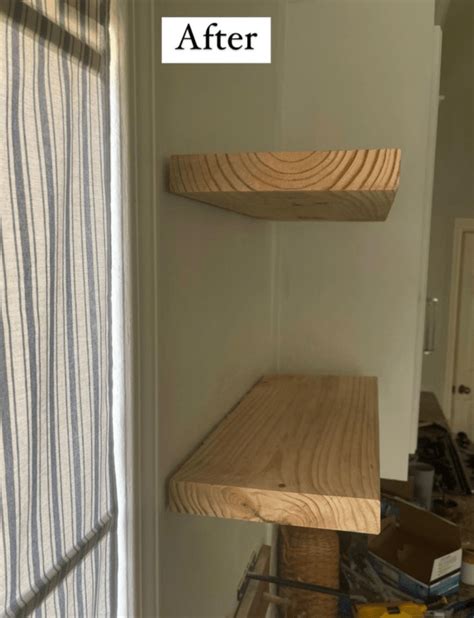 how to fix a sloping floating shelf