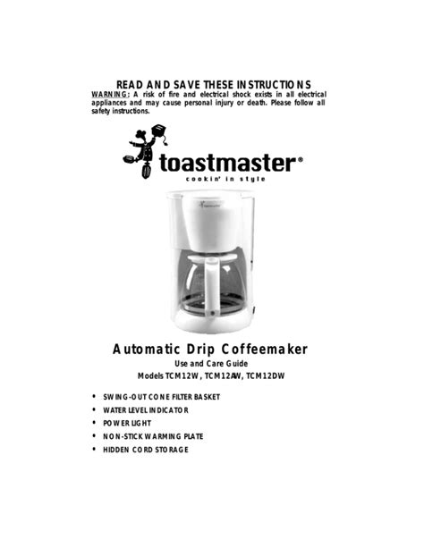 How To Fix A Toastmaster Coffee Maker