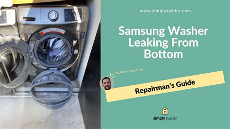 How To Fix A Washer That Is Leaking From The Bottom
