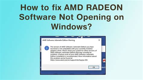 how to fix amd adrenalin not opening