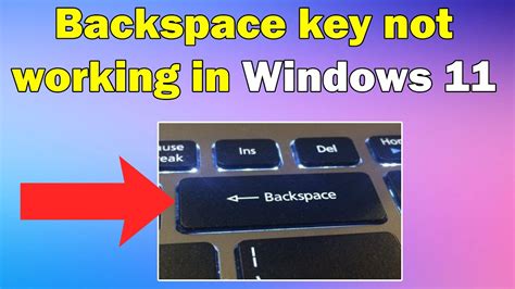 how to fix backspace key not working