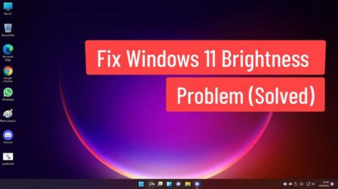 how to fix brightness problem in windows 11