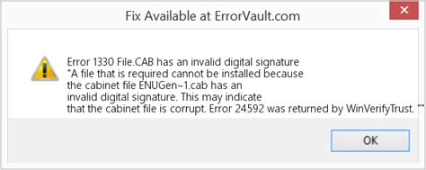 How To Fix Cab File Error