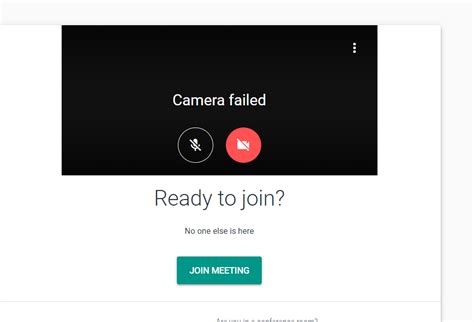 how to fix camera failed in google meet