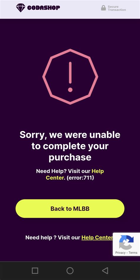 how to fix codashop error 711