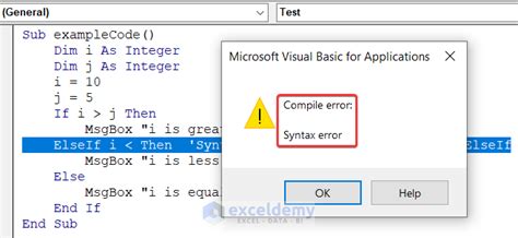 how to fix compile error in excel macro