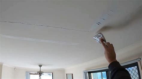 how to fix cracked drywall ceiling