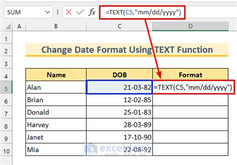 how to fix date format in excel using formula