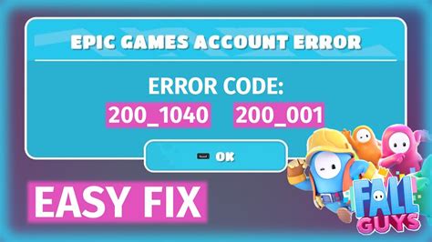 how to fix epic games account error fall guys