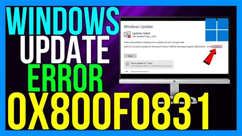 how to fix error 0x800f0831