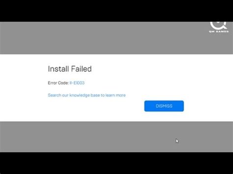 how to fix error 110-e1003
