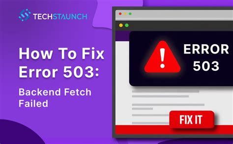 how to fix error 503 backend fetch failed