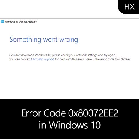 how to fix error code 0x80072ee2 windows 10