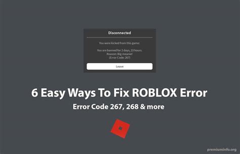 How To Fix Error Code 267 Roblox