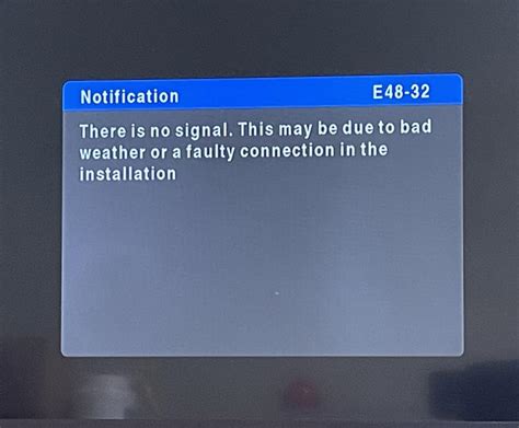 how to fix error code e48 32 on dstv