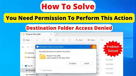 how to fix folder access denied require permission