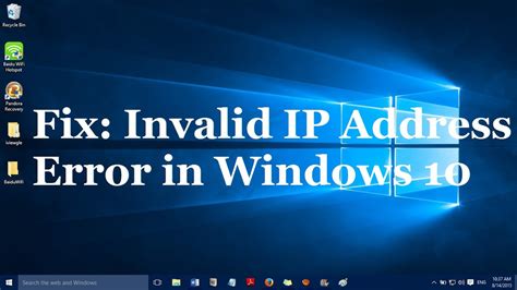 how to fix invalid ip configuration windows 10