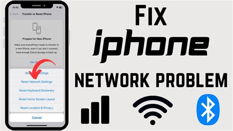 how to fix iphone network problem