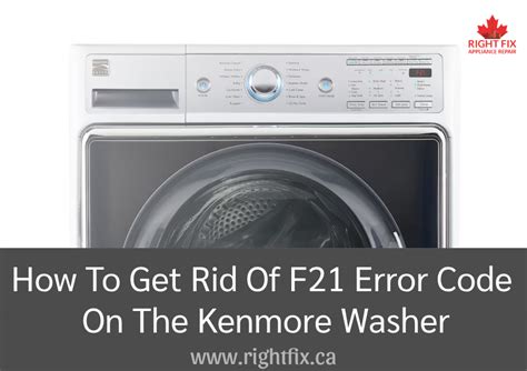 How To Fix Kenmore Washer Code F21