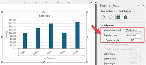 how to fix long axis labels in excel