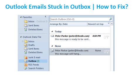how to fix outlook email stuck in outbox
