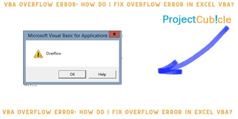 how to fix overflow error in excel vba