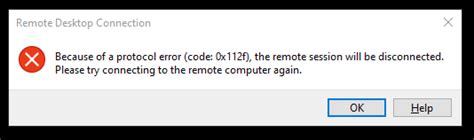 how to fix protocol error code 0x112f