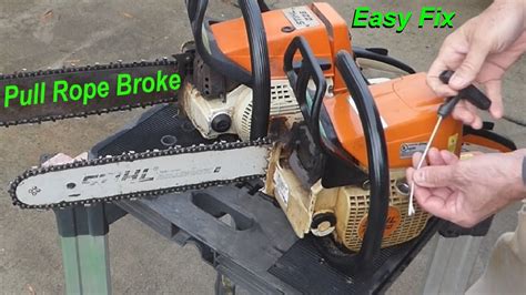 How To Fix Pull Rope On Chainsaw