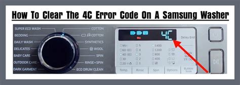 how to fix samsung washer error code 4c
