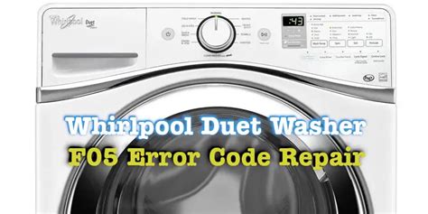 how to fix sd error code whirlpool washer