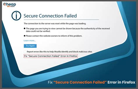 how to fix secure connection failed
