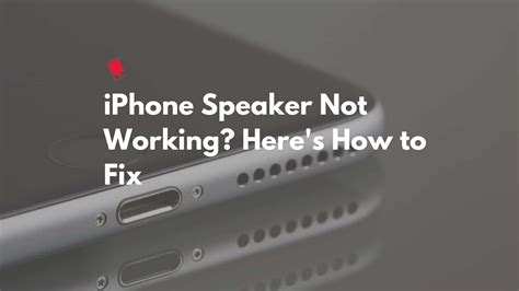 How To Fix Speaker Not Working On Iphone