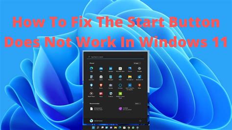 how to fix start button not working on windows 11