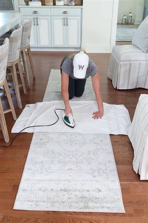 how to fix stretched out area rug