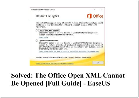 How To Fix The Office Open Xml File Cannot Be Opened
