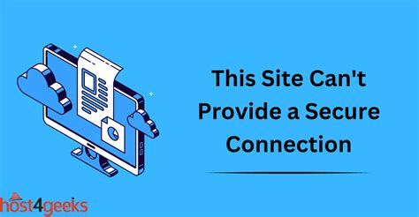 how to fix this site can't provide a secure connection