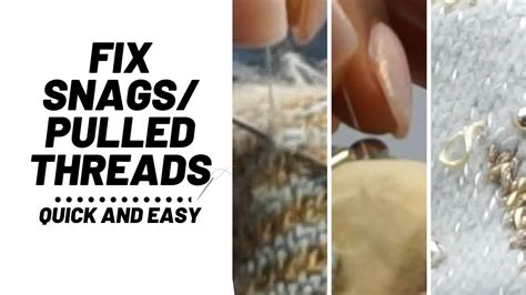 How To Fix Thread Pulls