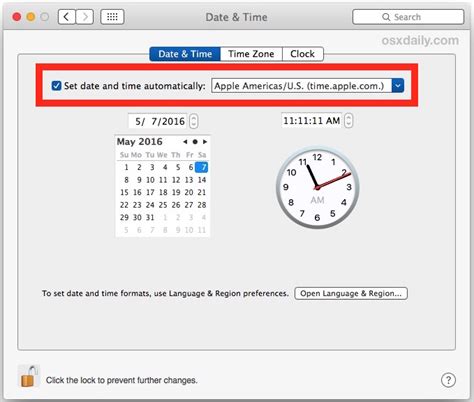 how to fix time on mac computer