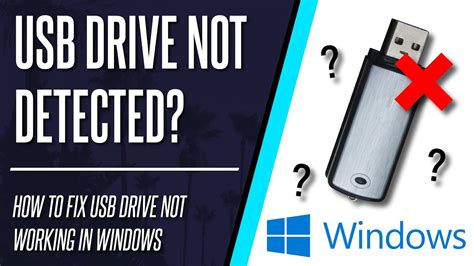 how to fix usb flash drive not recognized on windows 10